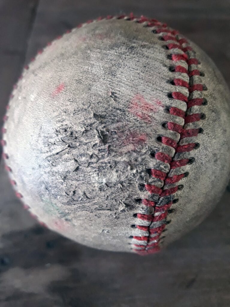 close up photo of baseball ball