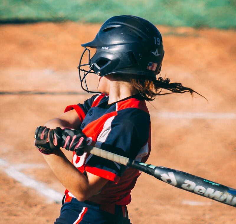 person playing baseball